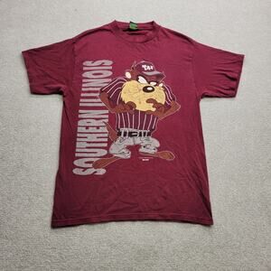 Warner Bros Vintage Southern Illinois Tasmanian Devil Baseball Men's Size Large